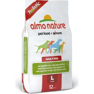 Сухой корм Almo Nature Holistic Adult Dog Large with Lamb and Rice с ягненком и рисом для взрослых собак крупных пород 12кг (2251)