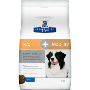 Сухой корм Hill's Prescription Diet k/d&Mobility Original диета при заболеваниях почек и суставов для собак 12кг (10746)