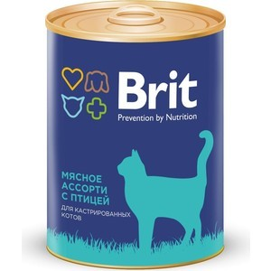 Консервы Brit Premium Cat Sterilized Beef&Chicken мясное ассорти с птицей для стерилизованных кошек