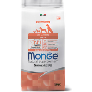 Корм сухой Monge "Dog Speciality" для собак всех пород с лососем и рисом