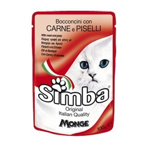 Паучи Simba Petfood Cat Chunkies with Meat and Peas с мясом и горохом паштет для кошек
