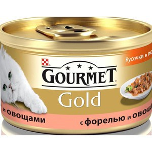 Консервы "Gourmet" для взрослых кошек, с форелью и овощами, 85 г, 24 шт 1210950024