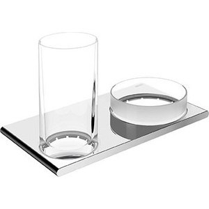 Двойной держатель стакана и чаши для мелочей KEUCO Edition 400 11554019000