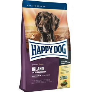 Сухой корм Happy Dog Supreme Sensible Adult 11kg+ Irland Salmon & Rabbit с лососем и кроликом для собак средних и крупных пород 4кг (03537)
