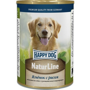 Корм консервированный для собак Happy Dog NaturLine Ягненок с рисом 0.4 кг 71434