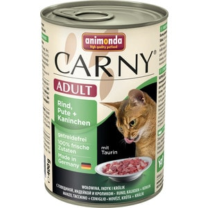 Корм консервированный для кошек Animonda Carny Adult с индейкой и кроликом 0.4 кг 83725