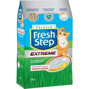 Наполнитель Fresh Step Extreme Carbon plus тройной контроль запаха впитывающий с ароматизатором для кошек