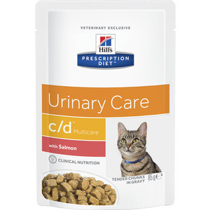 Паучи Hill's Prescription Diet Urinary Care Milticare with Salmon с лососем диета при цистите для кошек