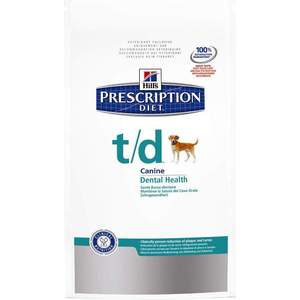 Сухой корм Hill's Prescription Diet t d Canine Dental Health диета при лечении заболеваний полости рта для собак