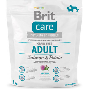 Brit Care Salmon All Breed Беззерновой сухой корм для взрослых собак всех пород с лососем