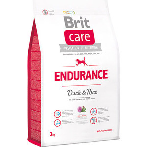 Сухой корм Brit Care Endurance Duck&Rice гипоаллергенный с уткой и рисом для активных собак