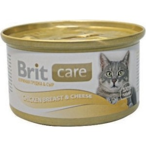 Консервы Brit Care Cat Chicken Breast&Cheese с куриной грудкой и сыром для кошек