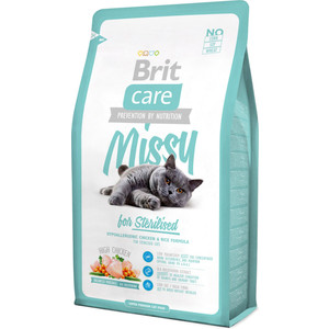 Сухой корм Brit Care Cat Missy for Sterilised гипоаллергенный с курицей и рисом для стерилизованных кошек