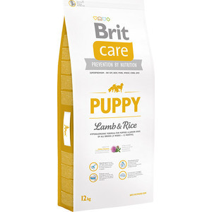 Корм сухой Brit Care "Puppy All Breed" гипоаллергенный для щенков и молодых собак всех пород с ягненком и рисом