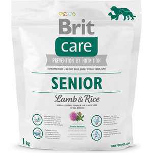 Сухой корм Brit Care Senior All Breed Lamb&Rice гипоаллергенный с ягненком и рисом для пожилых собак всех пород
