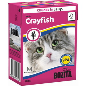 Консервы BOZITA Chunks in Jelly with Crayfish кусочки в желе с лангустом для кошек 370г (4952)
