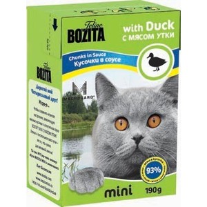 Консервы для кошек "Bozita"Утка" кусочки в соусе