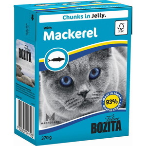Консервы BOZITA Chunks in Jelly with Mackerel кусочки в желе со скумбрией для кошек