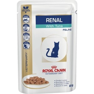Паучи Royal Canin Renal Feline with Tuna диета с тунцом при хронической почечной недостаточности для кошек