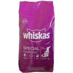Корм сухой для кошек Whiskas кастрированных котов и стерилизованных 5 кг 10139182