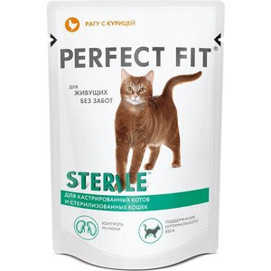 Паучи PERFECT FIT Sterile рагу с курицей для стерилизованных кошек