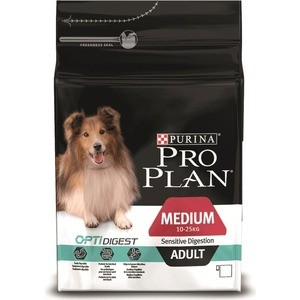 Pro Plan сухой корм с ягненком для собак средних пород с чувствительным пищеварением