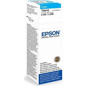 Чернила EPSON T6642 Cyan для L100/L110/L200/L210/L300 70мл C13T66424A