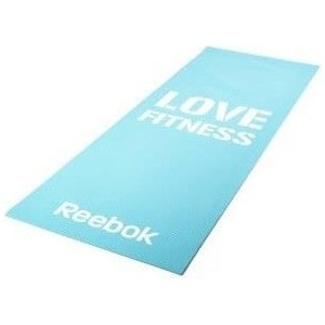 Коврик для фитнеса Reebok RAMT-11024BLL (мат) тонкий Love (голубой)