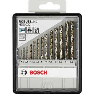 Сверл по металлу Bosch 1.5-6.5мм 13шт HSS-CO Robust Line (2.607.019.926)