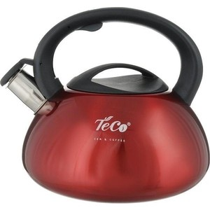 Чайник TECO, 3,0 л, со свистком, нержавеющая сталь, пластиковая ручка и крышка TC-102-R