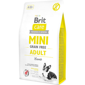 Сухой корм Brit Care MINI Grain-Free Adult Lamb беззерновой с ягненком для собак мелких пород 2кг (520107)