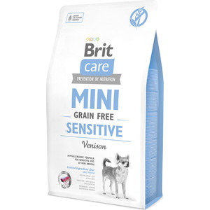 Сухой корм Brit Care MINI Grain-Free Sensitive Venison беззерновой с олениной для собак мелких пород с чувствительным пищеварением 2кг (520169)
