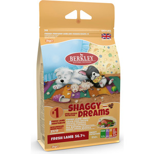 Сухой корм Berkley №1 Puppy SHAGGY DREAMS Fresh Lamb&Vegetables беззерновой с ягненком и овощами для щенков мелких и
