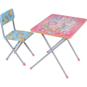 Набор мебели Фея Фея досуг №201 Алфавит розовый, (стол+стул)