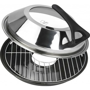 Сковорода-гриль "Vitesse", с крышкой, со съемной ручкой, 33 см. VS-2381