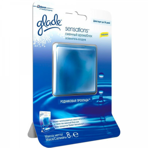 Сменный блок освежителя воздуха Glade Sensations АромаБлок Родниковая прохлада
