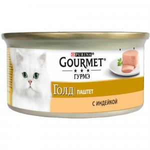 Паштет для кошек "Gourmet Gold" с индейкой