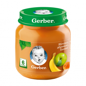 Пюре Gerber Яблоко абрикос банан Nestle