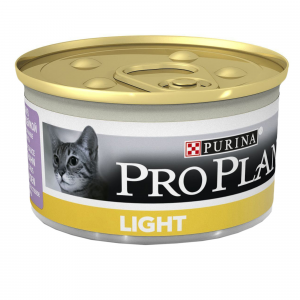 Корм для кошек PRO PLAN Light для кошек с избыточным весом, паштет с индейкой, 85г