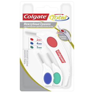 Межзубные ершики Colgate TOTAL 2, 4, 5 мм