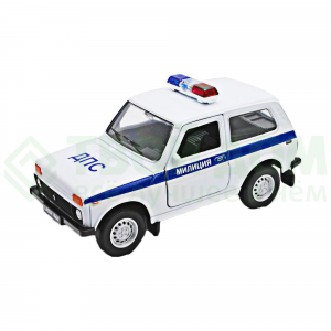 Автомобиль Welly LADA 4x4 Военная автоинспекция 1:34-39 42386