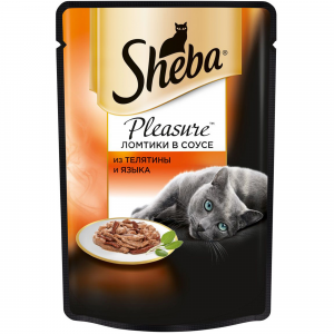Корм для кошек SHEBA Pleasure Телятина и язык 85г