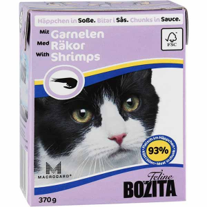 Корм для кошек BOZITA Кусочки в соусе с креветками 370 г