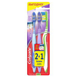 Зубная щетка Colgate Зиг Заг 2+1