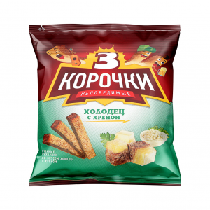 Сухарики ржаные Три корочки Холодец, хрен 40 г