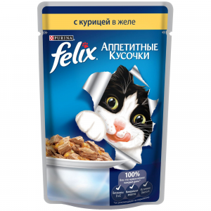 Корм для кошек FELIX Курица в желе 85г