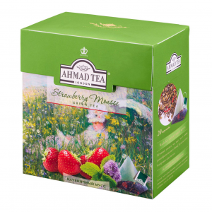 Чай Ahmad Tea Strawberry Mousse зеленый в пакетиках