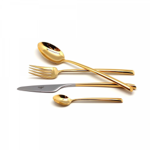 Набор столовых приборов (24 предмета 6 персон) Cutipol MEZZO GOLD 9301