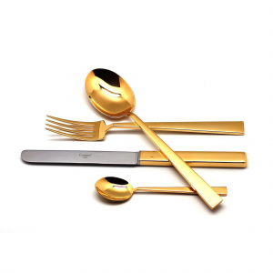 Набор столовых приборов Cutipol "Bauhaus Gold", золотой, 24 предмета. 9321