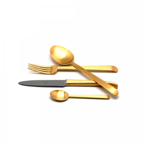 Набор столовых приборов Cutipol "Ergo Gold", золотой матированный, 24 предмета. 9122
